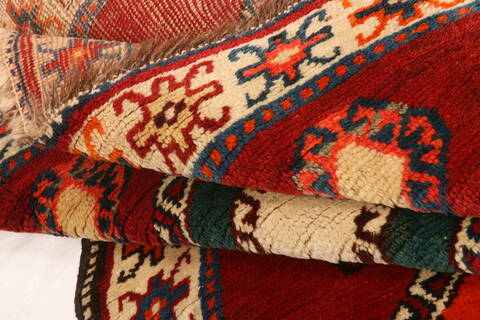 Gabbeh Red Hand Knotted 35 X 58  Area Rug 100-24363 Image 5