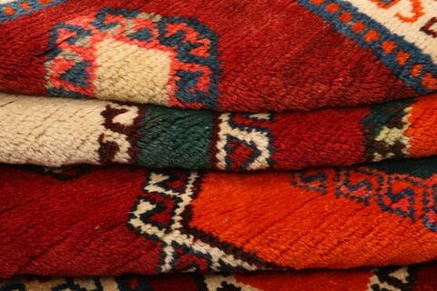 Gabbeh Red Hand Knotted 35 X 58  Area Rug 100-24363 Image 7
