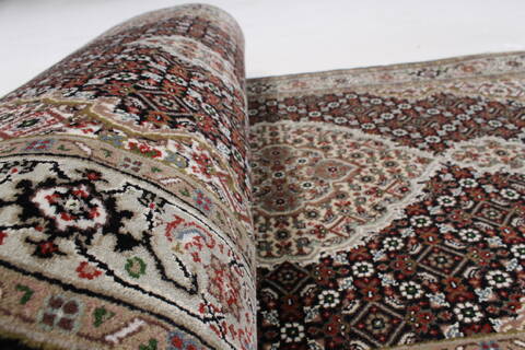 Tabriz Black Runner Hand Knotted 28 X 71  Area Rug 250-24364 Image 10