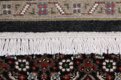 Tabriz Black Runner Hand Knotted 28 X 71  Area Rug 250-24364 Image 12