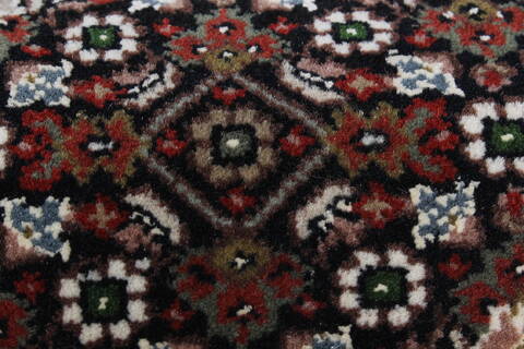 Tabriz Black Runner Hand Knotted 28 X 71  Area Rug 250-24364 Image 7