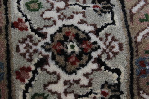 Tabriz Black Runner Hand Knotted 28 X 71  Area Rug 250-24364 Image 8