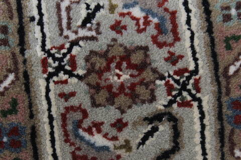 Tabriz Black Runner Hand Knotted 28 X 71  Area Rug 250-24364 Image 9