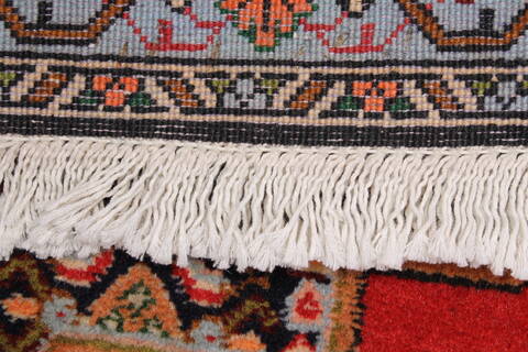 Sanandaj Red Runner Hand Knotted 211 X 84  Area Rug 250-24370 Image 1