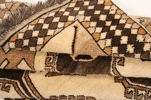 Gabbeh Beige Hand Knotted 311 X 611  Area Rug 100-24377 Image 5