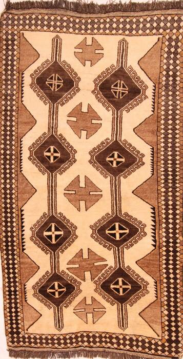 Gabbeh Beige Hand Knotted 311 X 611  Area Rug 100-24377 Image 0