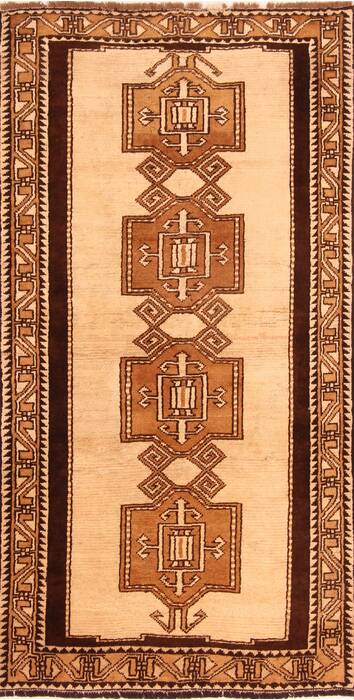 Gabbeh Yellow Hand Knotted 33 X 63  Area Rug 100-24378 Image 0