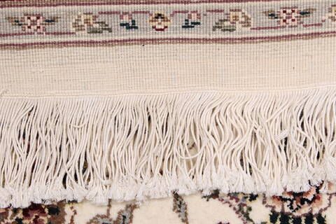 Tabriz Beige Runner Hand Knotted 26 X 80  Area Rug 250-24386 Image 12