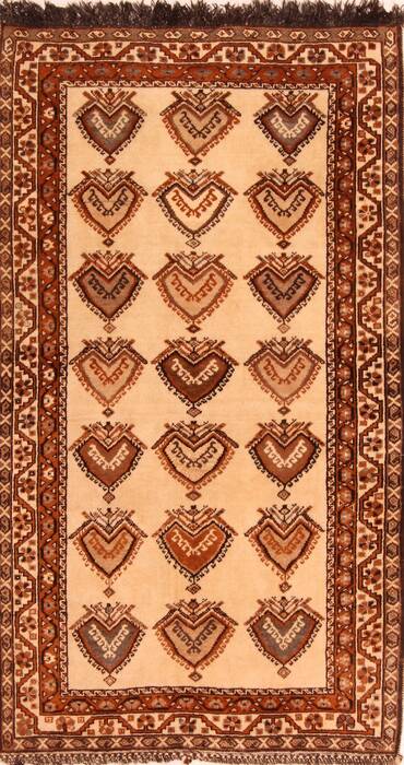 Gabbeh Beige Hand Knotted 37 X 63  Area Rug 100-24392 Image 0