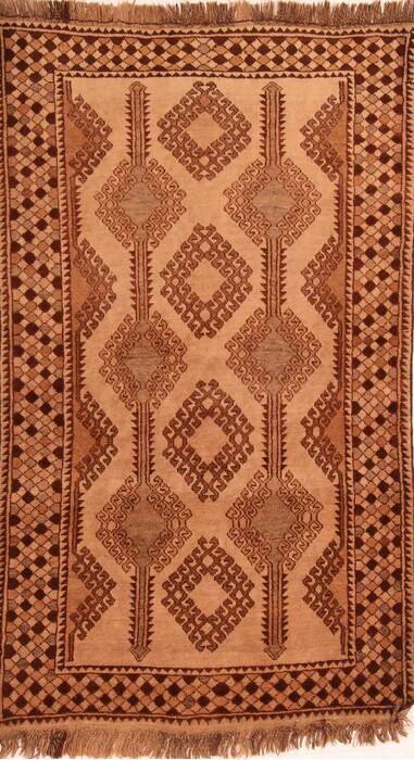 Gabbeh Beige Hand Knotted 38 X 63  Area Rug 100-24400 Image 0