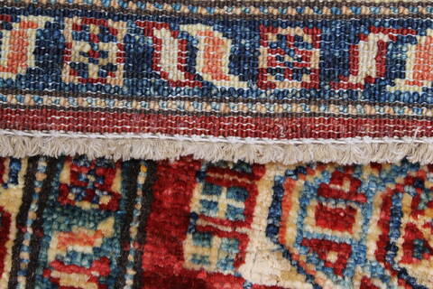 Kazak Red Runner Hand Knotted 26 X 77  Area Rug 250-24404 Image 1