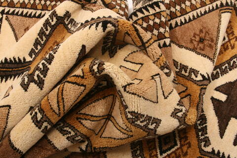 Gabbeh Brown Hand Knotted 310 X 69  Area Rug 100-24426 Image 2