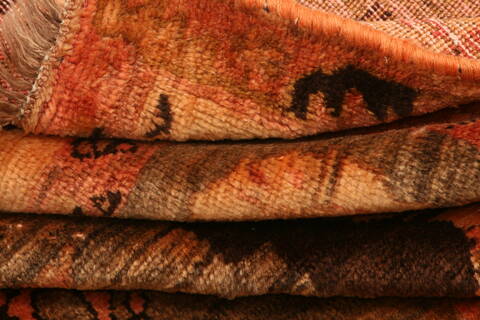 Gabbeh Brown Hand Knotted 52 X 710  Area Rug 100-24429 Image 5