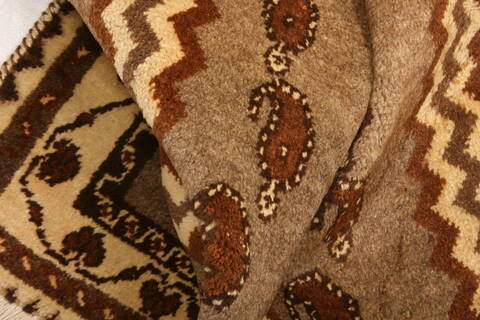 Gabbeh Brown Hand Knotted 37 X 53  Area Rug 100-24435 Image 2