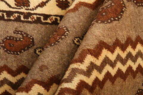 Gabbeh Brown Hand Knotted 37 X 53  Area Rug 100-24435 Image 4