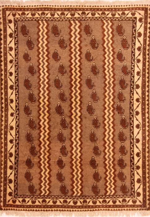 Gabbeh Brown Hand Knotted 37 X 53  Area Rug 100-24435 Image 0