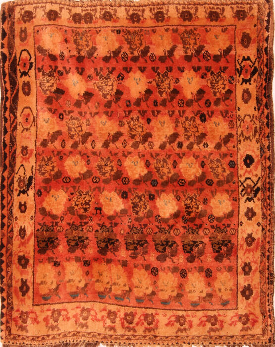 Gabbeh Red Hand Knotted 49 X 59  Area Rug 100-24452 Image 0