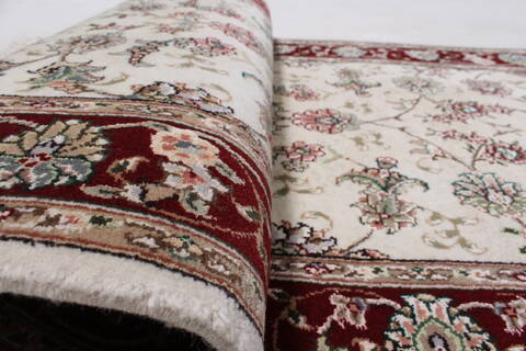 Sino-Persian Beige Runner Hand Knotted 26 X 80  Area Rug 250-24506 Image 10