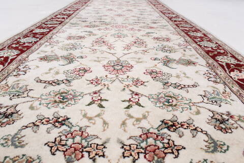 Sino-Persian Beige Runner Hand Knotted 26 X 80  Area Rug 250-24506 Image 2