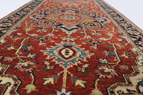 Serapi Brown Runner Hand Knotted 27 X 710  Area Rug 250-24509 Image 1