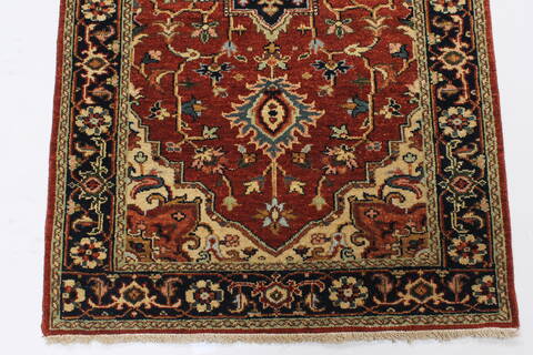 Serapi Brown Runner Hand Knotted 27 X 710  Area Rug 250-24509 Image 4