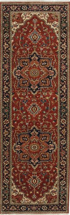 Serapi Brown Runner Hand Knotted 27 X 710  Area Rug 250-24509 Image 0
