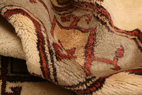 Gabbeh Beige Hand Knotted 39 X 64  Area Rug 100-24539 Image 2