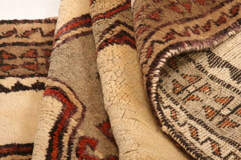 Gabbeh Beige Hand Knotted 39 X 64  Area Rug 100-24539 Image 3