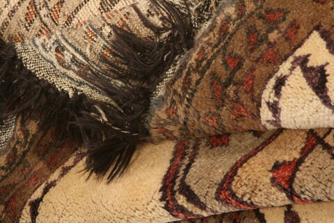 Gabbeh Beige Hand Knotted 39 X 64  Area Rug 100-24539 Image 4