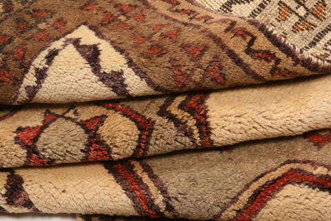 Gabbeh Beige Hand Knotted 39 X 64  Area Rug 100-24539 Image 5