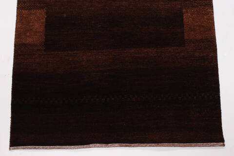 Gabbeh Brown Runner Hand Knotted 26 X 711  Area Rug 250-24583 Image 5