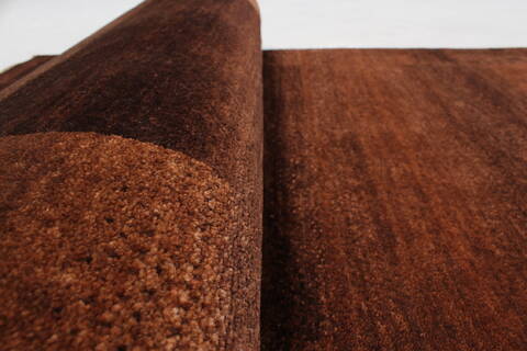 Gabbeh Brown Runner Hand Knotted 26 X 711  Area Rug 250-24583 Image 9