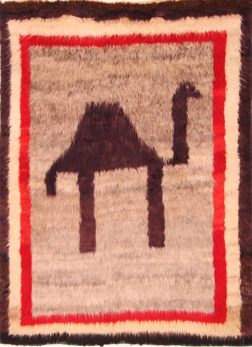 Gabbeh Grey Hand Knotted 41 X 53  Area Rug 100-24584 Image 0