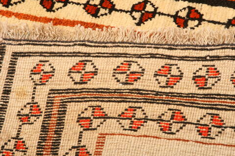 Gabbeh White Hand Knotted 34 X 63  Area Rug 100-24624 Image 7