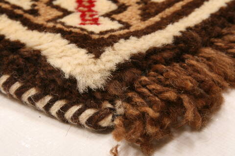 Gabbeh Beige Runner Hand Knotted 35 X 68  Area Rug 100-24625 Image 8