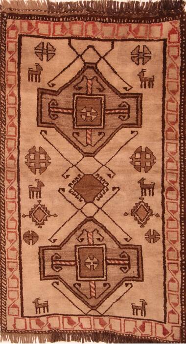 Gabbeh Grey Hand Knotted 35 X 510  Area Rug 100-24629 Image 0