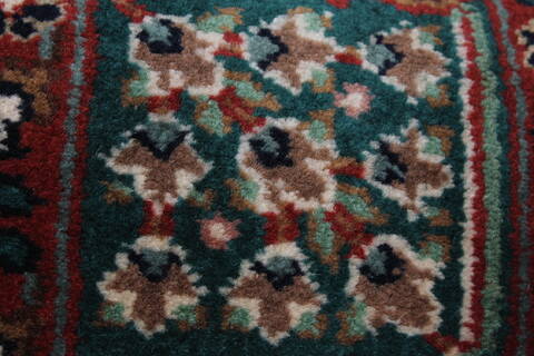 Tabriz Beige Runner Hand Knotted 27 X 78  Area Rug 250-24633 Image 11