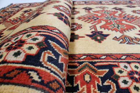 Turkman Yellow Runner Hand Knotted 29 X 68  Area Rug 250-24635 Image 11