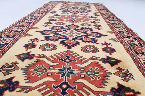 Turkman Yellow Runner Hand Knotted 29 X 68  Area Rug 250-24635 Image 1