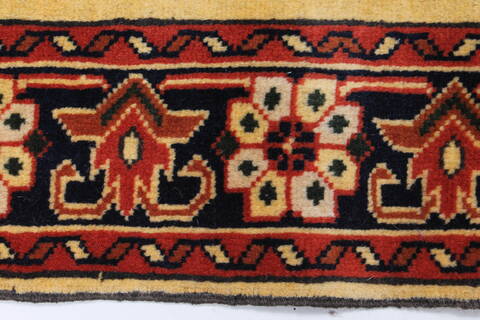 Turkman Yellow Runner Hand Knotted 29 X 68  Area Rug 250-24635 Image 2