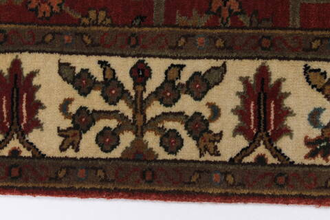 Sanandaj Brown Runner Hand Knotted 26 X 80  Area Rug 250-24641 Image 2
