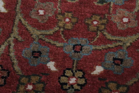 Sanandaj Brown Runner Hand Knotted 26 X 80  Area Rug 250-24641 Image 6