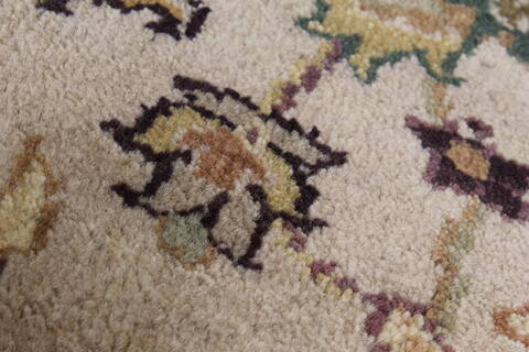 Tabriz Beige Runner Hand Knotted 27 X 81  Area Rug 250-24654 Image 9