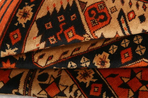 Shiraz Orange Hand Knotted 34 X 50  Area Rug 100-24678 Image 1