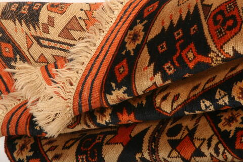 Shiraz Orange Hand Knotted 34 X 50  Area Rug 100-24678 Image 2