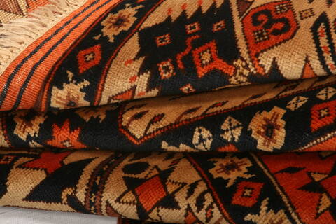Shiraz Orange Hand Knotted 34 X 50  Area Rug 100-24678 Image 3