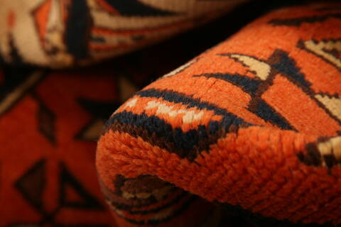 Shiraz Orange Hand Knotted 34 X 50  Area Rug 100-24678 Image 7