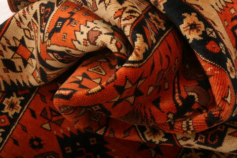 Shiraz Orange Hand Knotted 34 X 50  Area Rug 100-24678 Image 8