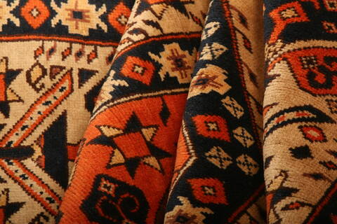 Shiraz Orange Hand Knotted 34 X 50  Area Rug 100-24678 Image 9