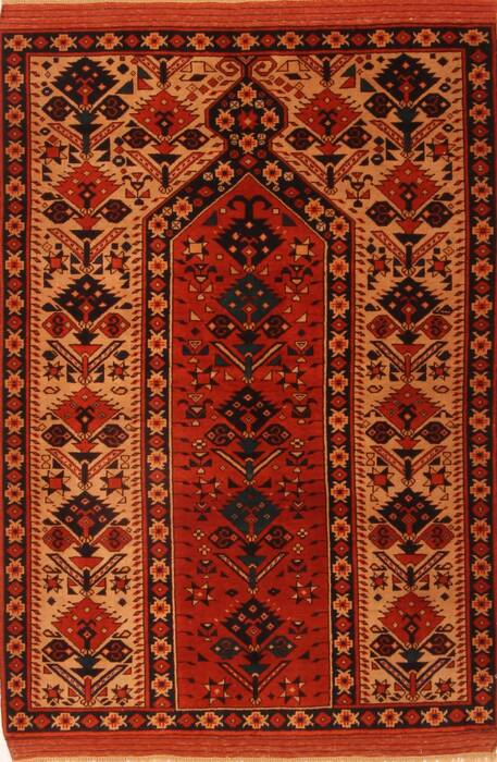 Shiraz Orange Hand Knotted 34 X 50  Area Rug 100-24678 Image 0
